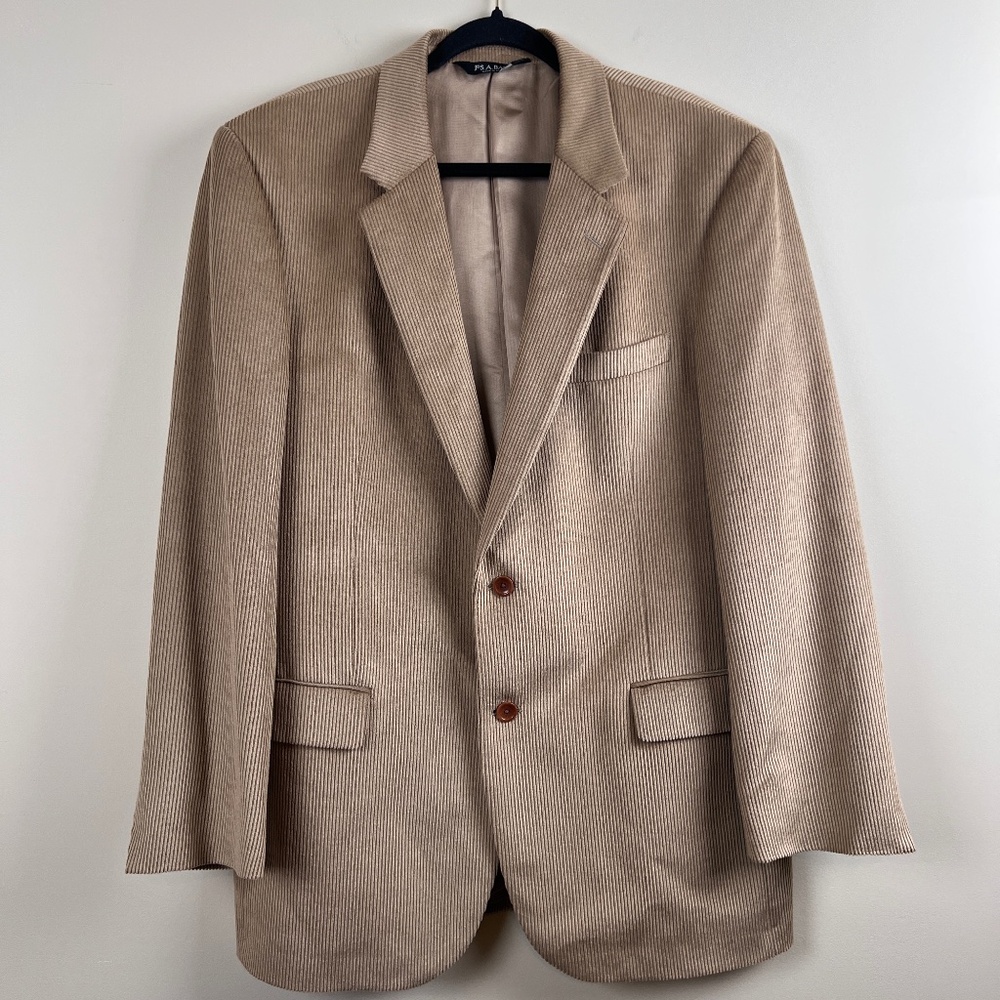Jos. A. Banks Cord Wool Silk Blend Men’s Suit Blazer Jacket sport coat Brown 44L